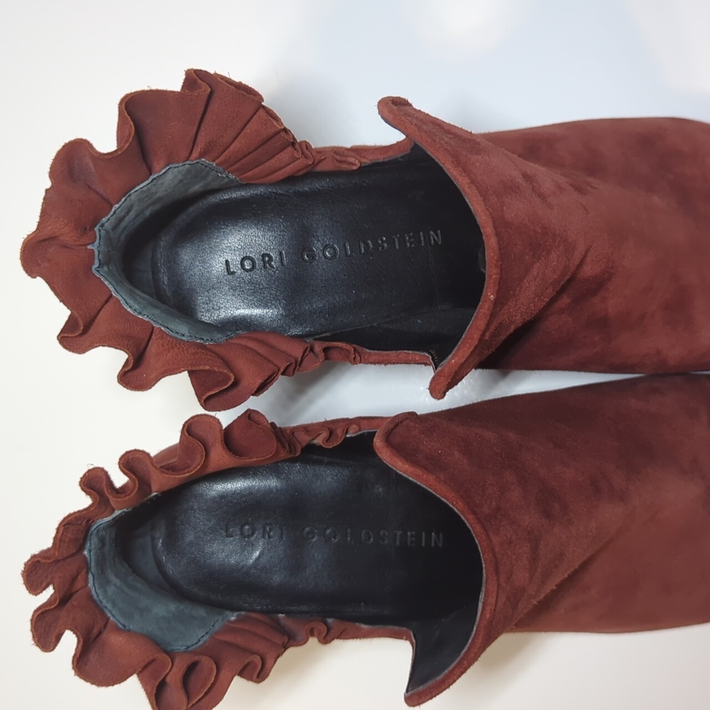 Lori Goldstein Sydney Ruffle Detail Ankle Booties Size 8 - Picture 11 of 13